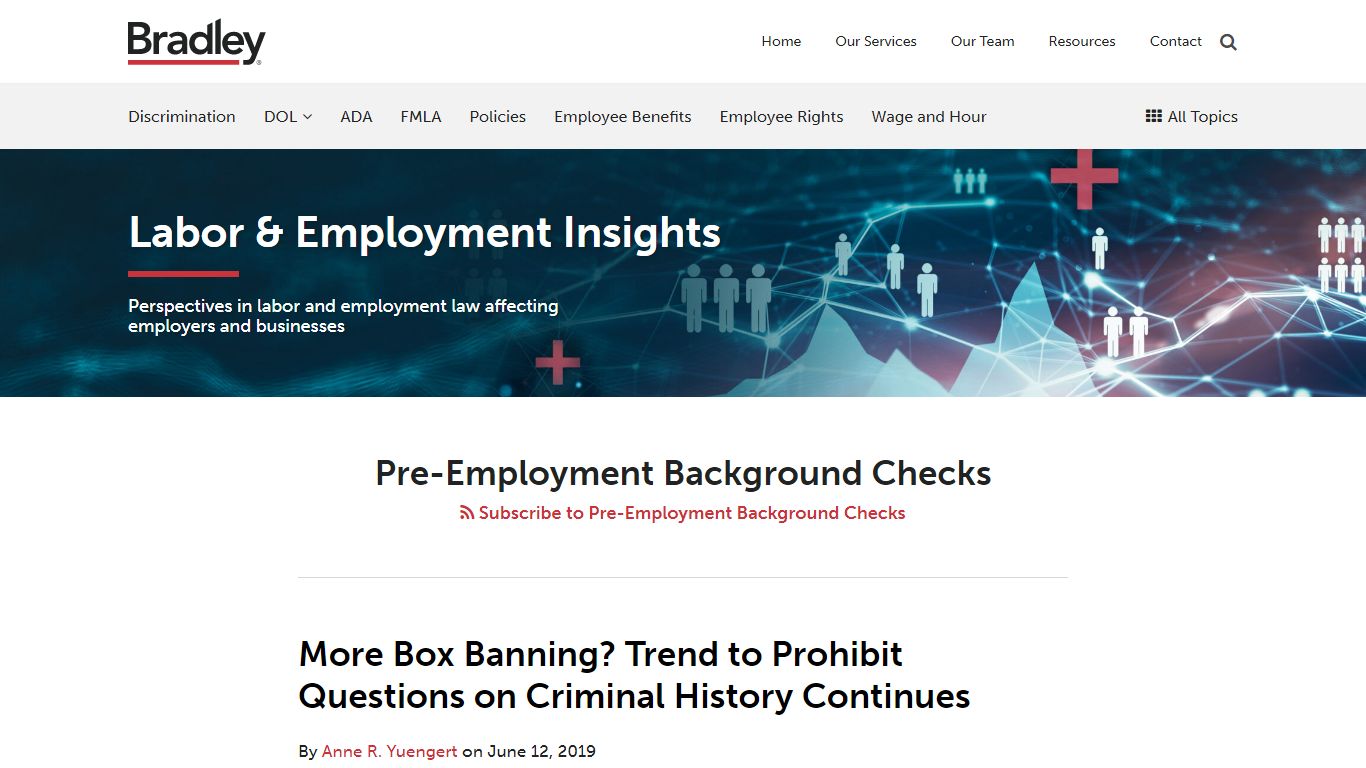 Pre-Employment Background Checks | Labor & Employment Insights